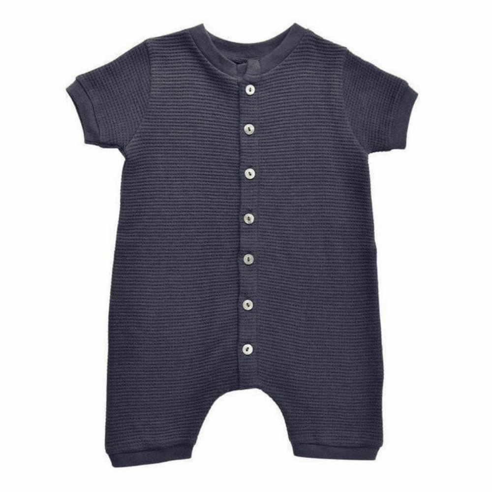 Nui Organics charcoal organic romper